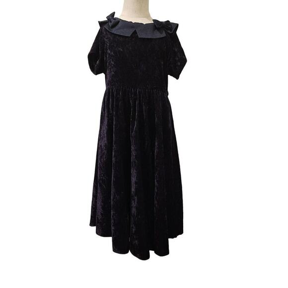 Jenni Jennifer Moore girls dress‎ purple crushed velvet size 6X - Picture 1 of 9